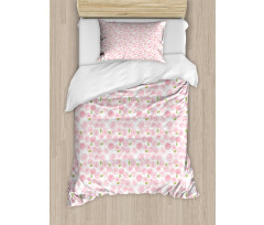 Bridal Roses Field Art Duvet Cover Set