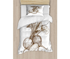 Vintage Beet Duvet Cover Set