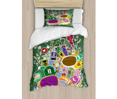 Monsters and Animals Duvet Cover Set