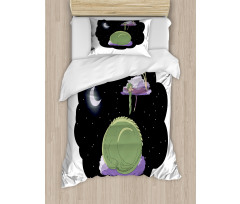 Sleeping Kid Dragon Duvet Cover Set