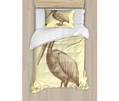 Sketchy Pelican Duvet Cover Set