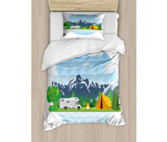 Forest Camping Summer Duvet Cover Set