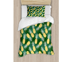 Palm Leaves Pineapples Duvet Cover Set