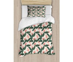 Exotic Flora and Leaves Duvet Cover Set