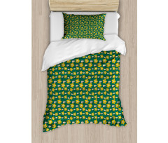 Blooming Foliage Vintage Duvet Cover Set