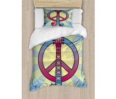 Woodstock Music Theme Duvet Cover Set