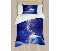 Heavy Storm in the Ocean Duvet Cover Set