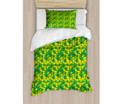 Coconuts on Palm Tree Duvet Cover Set