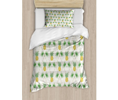 Palm Tree Pineapples Duvet Cover Set