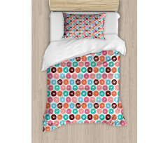 Donut Macaron Dessert Duvet Cover Set