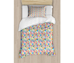 Tulips Roses and Pansies Duvet Cover Set