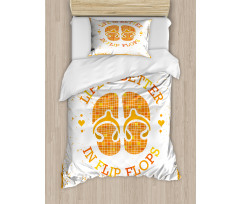 Stained Grungy Motif Duvet Cover Set