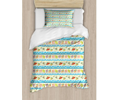 Sea Waves and Sand Duvet Cover Set