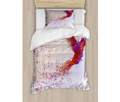 Curly Feather Hummingbird Duvet Cover Set