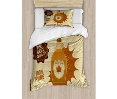 Maple Syrup with Stripes Duvet Cover Set