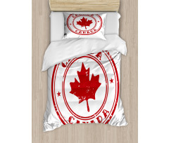 Rubber Stamp Design Duvet Cover Set