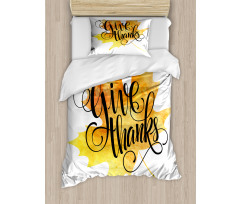 Autumn Leaf with Phrase Duvet Cover Set