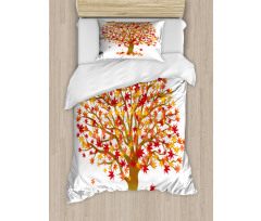 Fall Season MaplevLeaves Duvet Cover Set