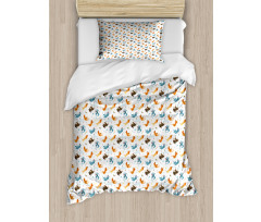 Hungry Funny Flying Dogs Duvet Cover Set