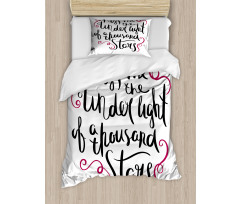 Romantic Message Curls Duvet Cover Set