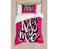 Modern Calligraphy Duvet Cover Set