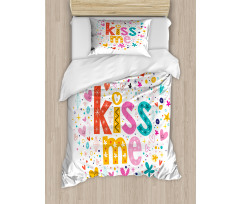 Retro Romantic Cartoon Duvet Cover Set