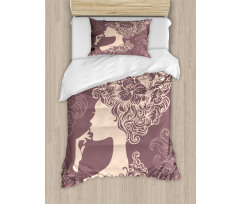 Flower Hairstyle Duvet Cover Set