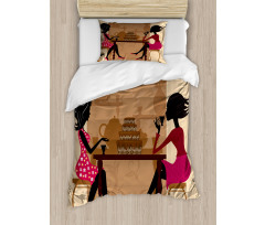 Women Chatting Duvet Cover Set