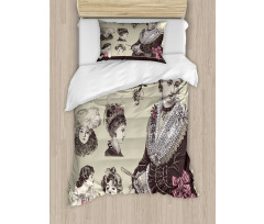 Retro Lady Duvet Cover Set