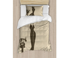 Female Model Call Duvet Cover Set