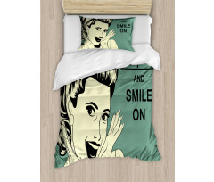 Smiling Lady Duvet Cover Set