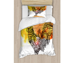 Mechanical Rooster Duvet Cover Set