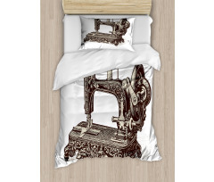 Old Sewing Machine Duvet Cover Set