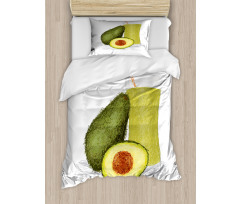 Fresh Avocado Smoothie Duvet Cover Set