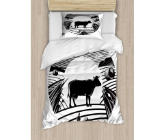 Rural Landscape Field Duvet Cover Set