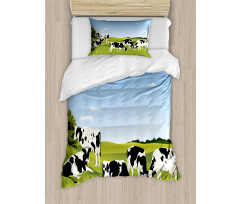 Graphic Domestic Cows Duvet Cover Set