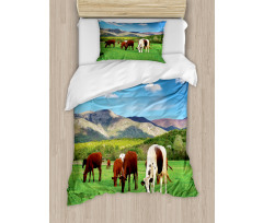 Cow Nature Composition Duvet Cover Set