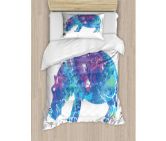 Colorful Silhouette Form Duvet Cover Set