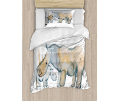 Mother and Baby Animals Duvet Cover Set
