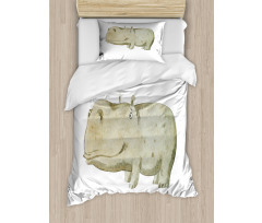Watercolor Style Baby Duvet Cover Set