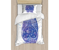 Lace Ornamental Ombre Duvet Cover Set