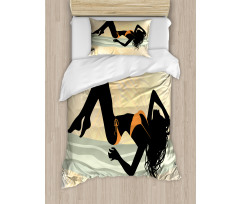 Curly Haired Lady Duvet Cover Set