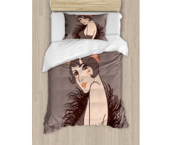 Girl with Mole Duvet Cover Set