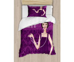 Flapper with Pearl Duvet Cover Set
