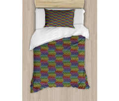 Abstract Contrast Color Duvet Cover Set