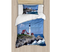 Lighthouse House on Rock Duvet Cover Set