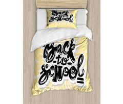 Back to School Chalky Duvet Cover Set