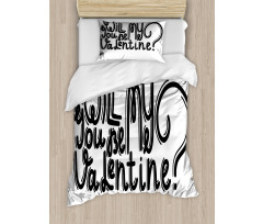 Romantic Love Message Duvet Cover Set