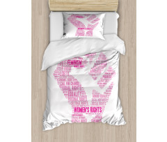 Lgbt Female Fist Print Duvet Cover Set