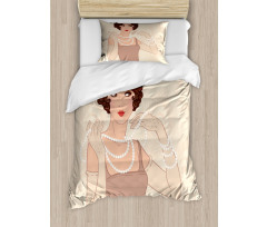 Brunette Flapper Duvet Cover Set